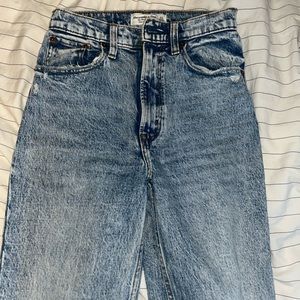 Abercrombie 90s Ultra High Rise Acid Wash Straight Jeans